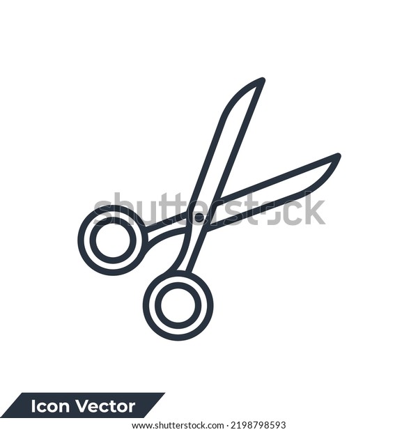 Scissor Icon Logo Vector Illustration Scissor Stock Vector (Royalty ...