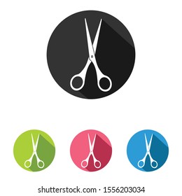 scissor icon logo vector in trendy style template. on white background