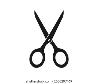 scissor icon logo vector in trendy style template. on white background