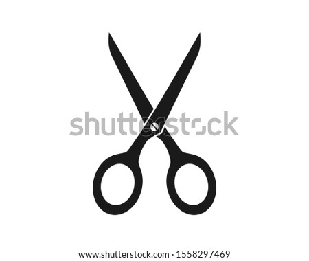 scissor icon logo vector in trendy style template. on white background