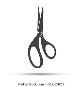 Scissor icon on a white