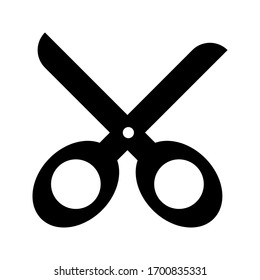 icono de la tijera sobre fondo blanco