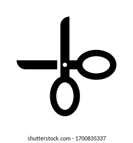 scissor icon on white background