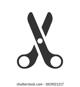 Scissor icon on white background