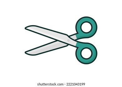 Scissor icon on white background