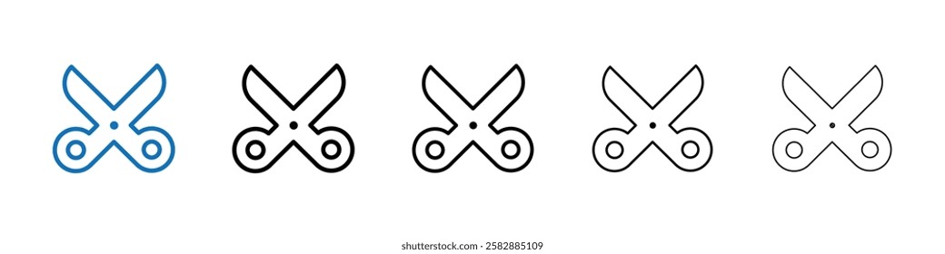 Scissor icon Outline vector logo for web ui