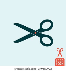 Scissor icon. Scissors icon isolated, minimal design. Vector illustration