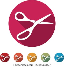 Scissor icon. Scissors vector design element or logo template. Isolated on white background.