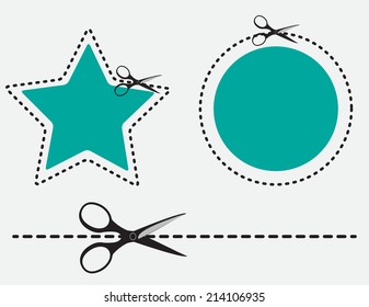 Scissor icon set