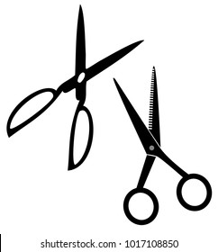 Scissor icon silhouette