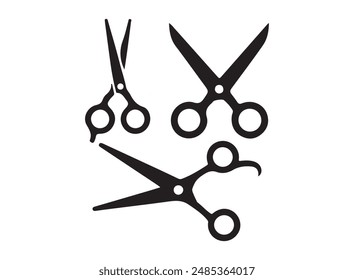 Scissor icon silhouette vector illustration.