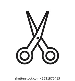 Scissor icon Simple thin outline