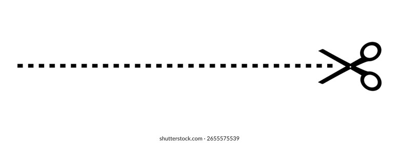 scissor icon, scissor symbol vector, Paper cutting with scissor, cutting scissor mark . EPS 10 . 