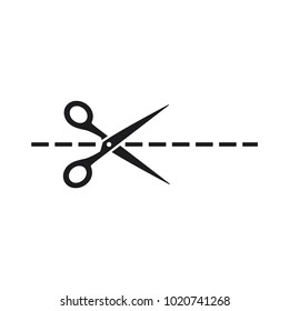 scissor icon in trendy flat style 
