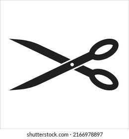 Schere-Symbol, Vektorgrafik-Vorlage für schwarz-weißes Design