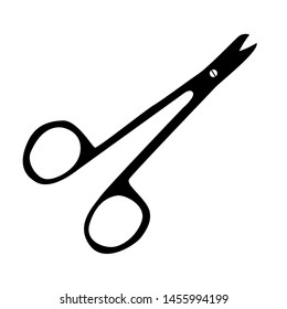 scissor icon vector, scissor design isolated, black scissor symbol illustration, scissor on white background, eps 10.