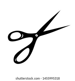 scissor icon vector, scissor design isolated, black scissor symbol illustration.