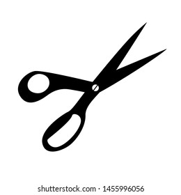 scissor icon vector, scissor design isolated, black scissor symbol illustration, scissor on white background, eps 10.