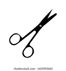 scissor icon vector, flat design, black scissor symbol illustration, scissor on white background,  eps 10.