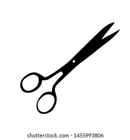 scissor icon vector, flat design, black scissor symbol illustration