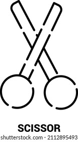 Scissor icon vector flat design