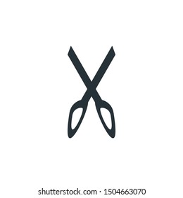 Scissor icon vector. Flat icon illustration