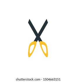 Scissor icon vector. Flat icon illustration