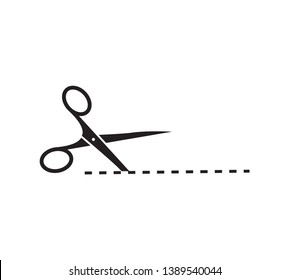 Scissor icon vector flat trendy