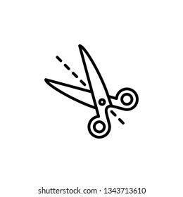 Scissor Icon Vector Illustration Logo Template