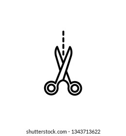 Scissor Icon Vector Illustration Logo Template
