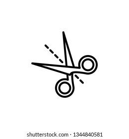Scissor Icon Vector Illustration Logo Template