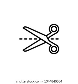 Scissor Icon Vector Illustration Logo Template