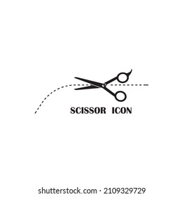 scissor icon vector illustration logo design.