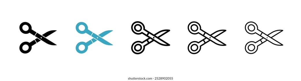 Scissor icon vector illustration set