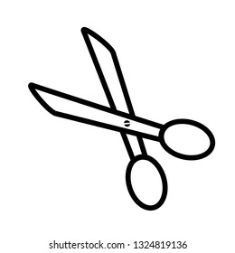 scissor icon vector line art 