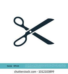 Scissor Icon Vector Logo Template Illustration Design. Vector EPS 10.