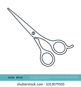 Scissor Icon Vector Logo Template Illustration Design. Vector EPS 10.