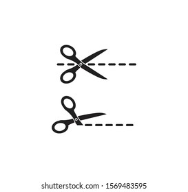 Scissor icon vector logo template illustration