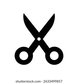 Scissor Icon Vector – Minimal Cutting Tool Symbol on White Background for Design and Craft Projects