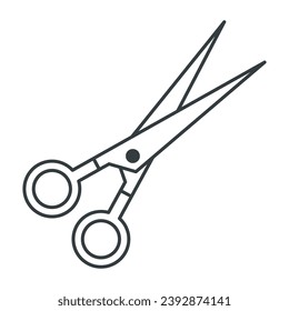 Vektorgrafik der Schere auf trendigem Design