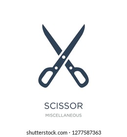 scissor icon vector on white background, scissor trendy filled icons from Miscellaneous collection, scissor vector illustration