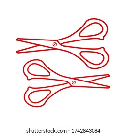 Scissor icon vector on white background