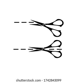 Vector de icono de Scissor en fondo blanco