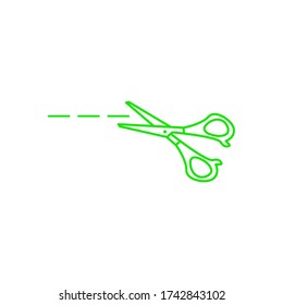 Scissor icon vector on white background