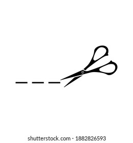 Vector de icono de Scissor en fondo blanco