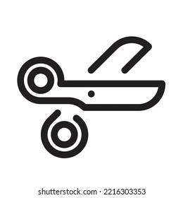 Scissor icon Vector, perfect black pictogram illustration isolated On white background, needle icon symbol illustration, cutter knife icon