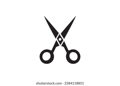 scissor icon vector silhouette isolated in white background