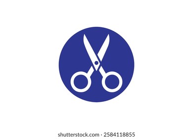 scissor icon vector silhouette isolated in white background