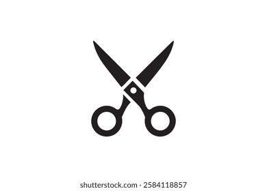 scissor icon vector silhouette isolated in white background