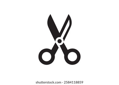 scissor icon vector silhouette isolated in white background